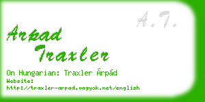 arpad traxler business card