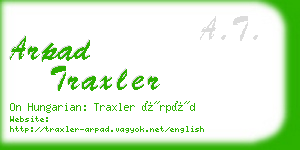 arpad traxler business card